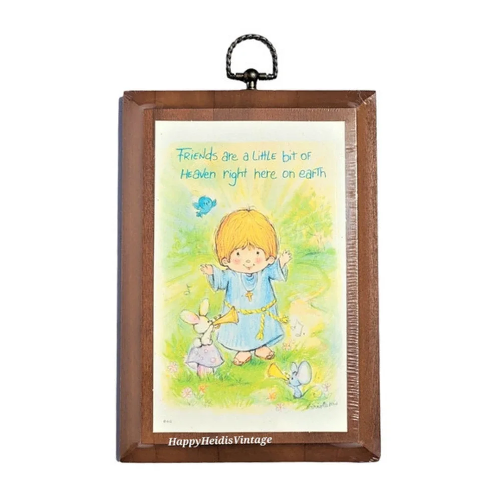 Vintage American Greetings Happy Holies Friends are a Little‎ Bit Wall Decor